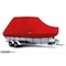 Eevelle Boat Cover BAY BOAT Rounded Bow, Center Console, TTop, Outboard Fits 25ft 6in L up to 120in W Red SFBCCTT25120B-RED - alternate 1